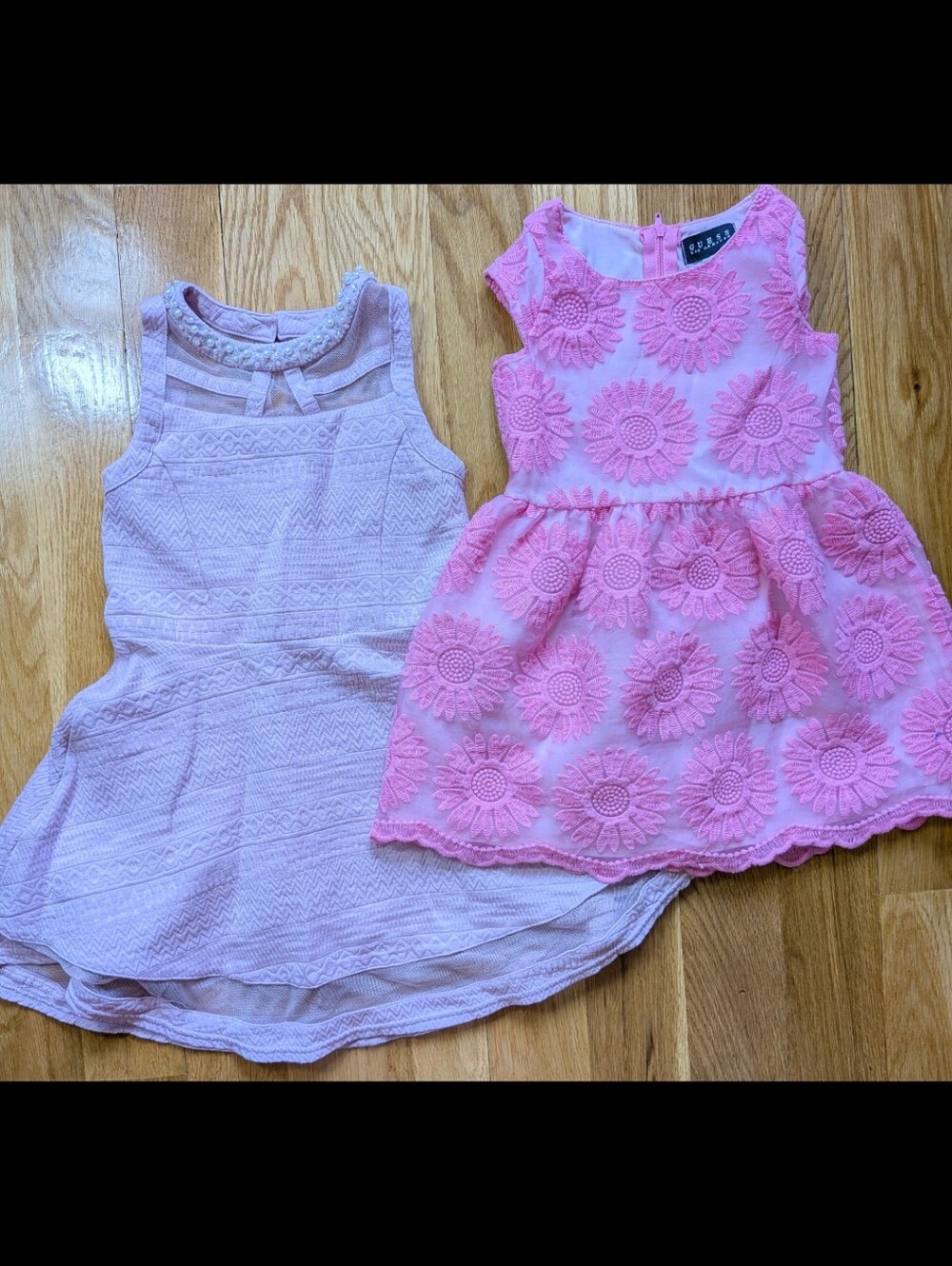 Set Of Two Pink Lace Party Dresses (Guess and Children's Place)
